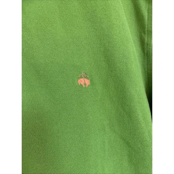 Brooks Brothers Polo Shirt Men's L Short Sleeve Kelly Green Cotton Original Fit - Picture 2 of 5